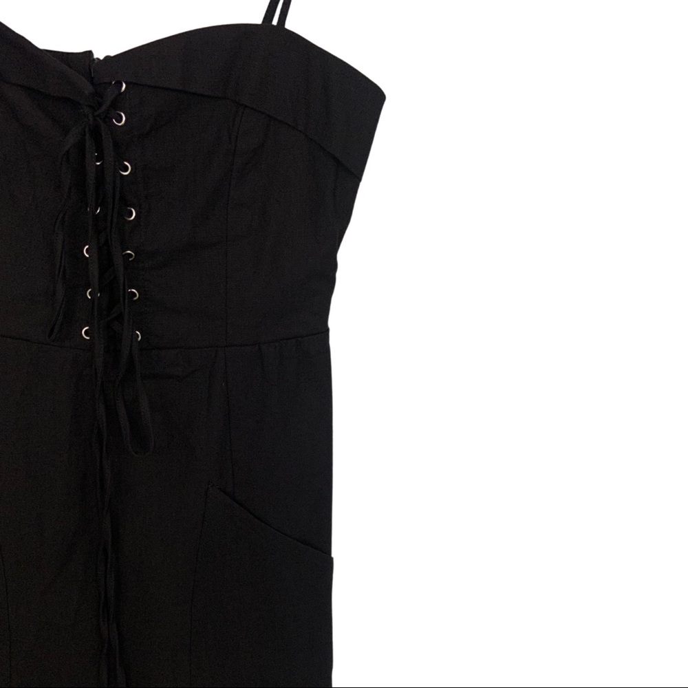 Sleeveless Lace Up Chest Mini Dress - Picture 3 of 4